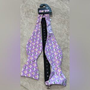New Beaux Men’s Holiday Bow Tie-Purple  Adjustable